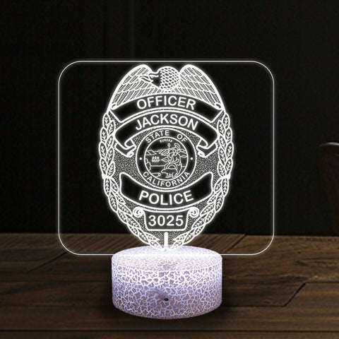 Police Badge Lighted Plaque – Milaste