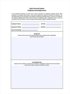 printable free 8 employee counseling forms in pdf employee counseling form template sample