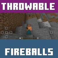 Throwable Fireballs Mod for Minecraft PE