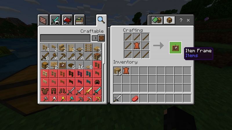 How To Make An Item Frame In Minecraft