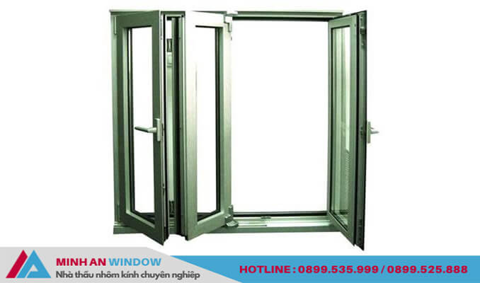 Mẫu cửa sổ kính cường lực xếp gấp - Minh An Window thiết kế và lắp đặt