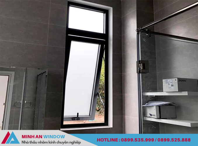 Minh An Window tư vấn thiết kế và lắp đặt cửa sổ kính cường lực mở hất 1 cánh cho nhà ở