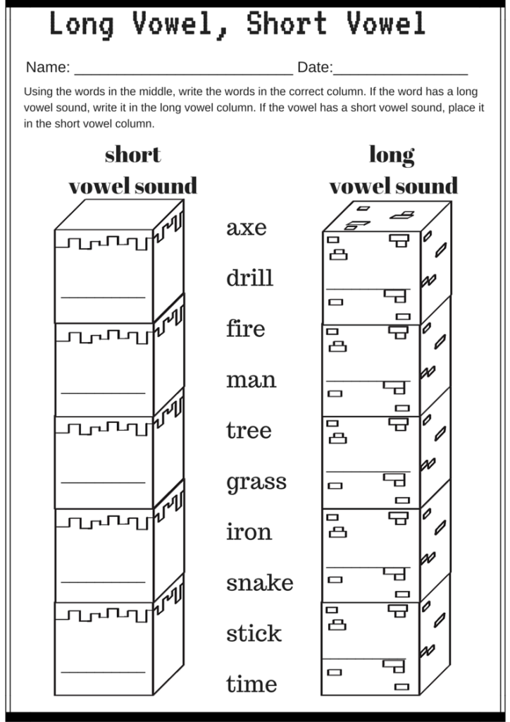 Short I And Long I Worksheets Pdf - Alla tok