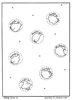 Thankfulness coloring sheet