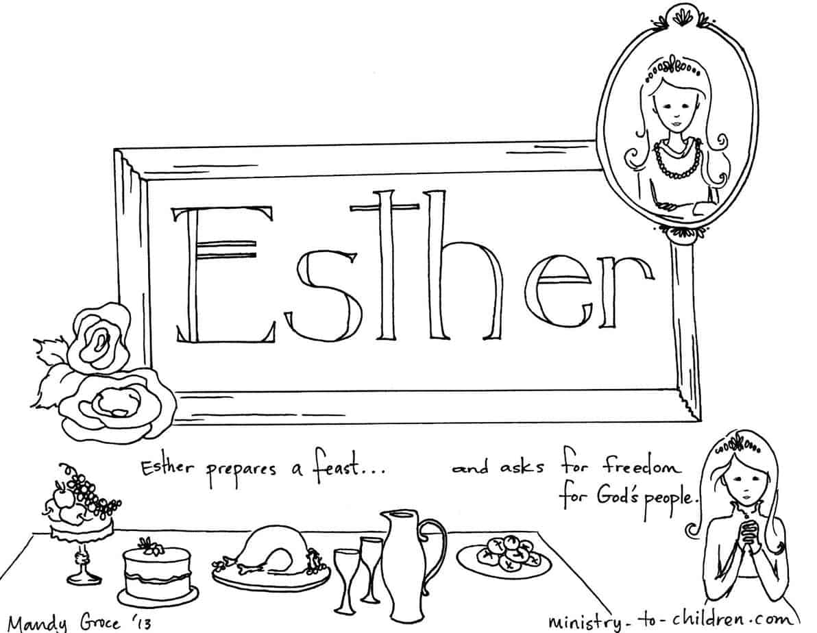 Queen Esther Coloring Page