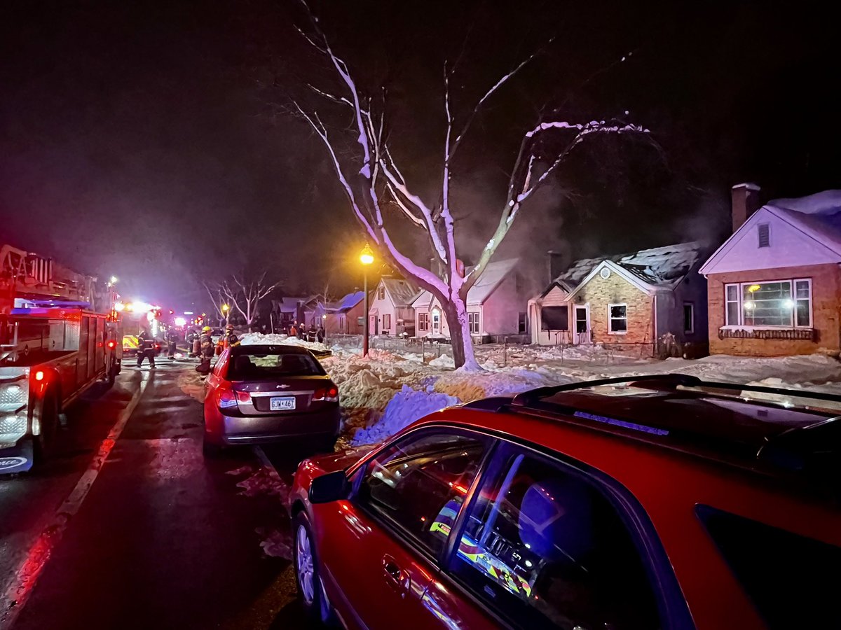 @MinneapolisFire investigating after a fire burned through this home near Portland & 46th. MFD says no injuries with this incident. The cause was not immediately available.