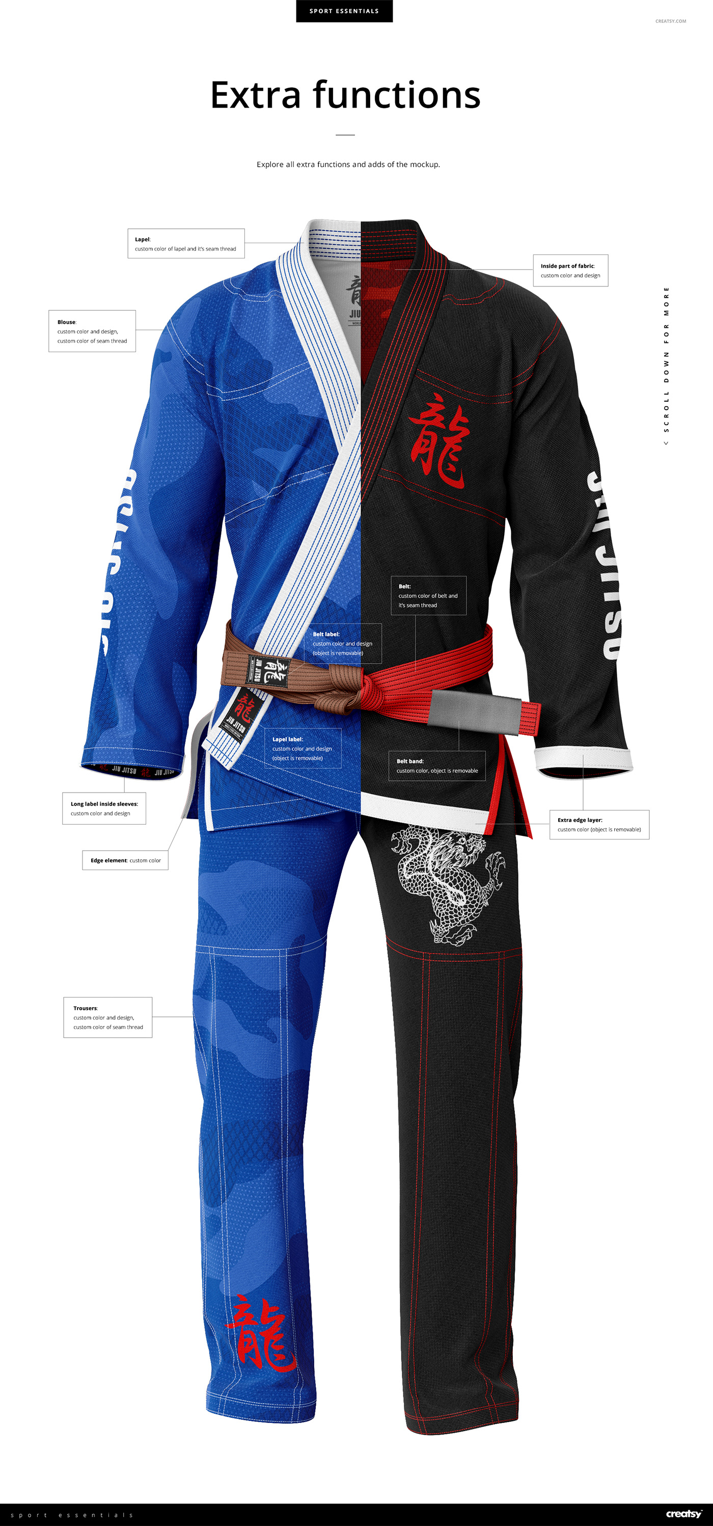 Brazilian Jiu Jitsu Uniform BJJ GI Mockup Set :: Behance