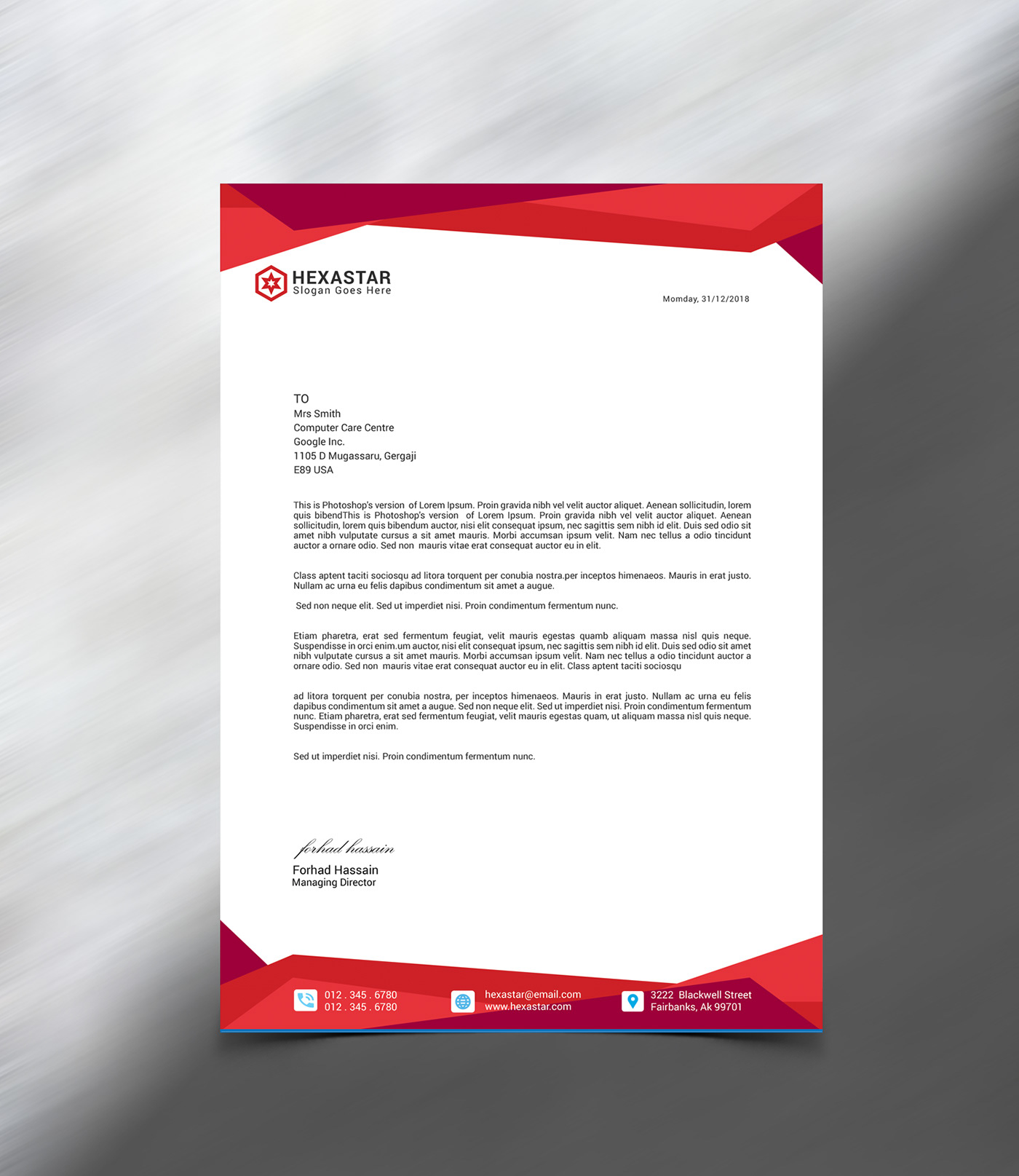 Letterhead Examples