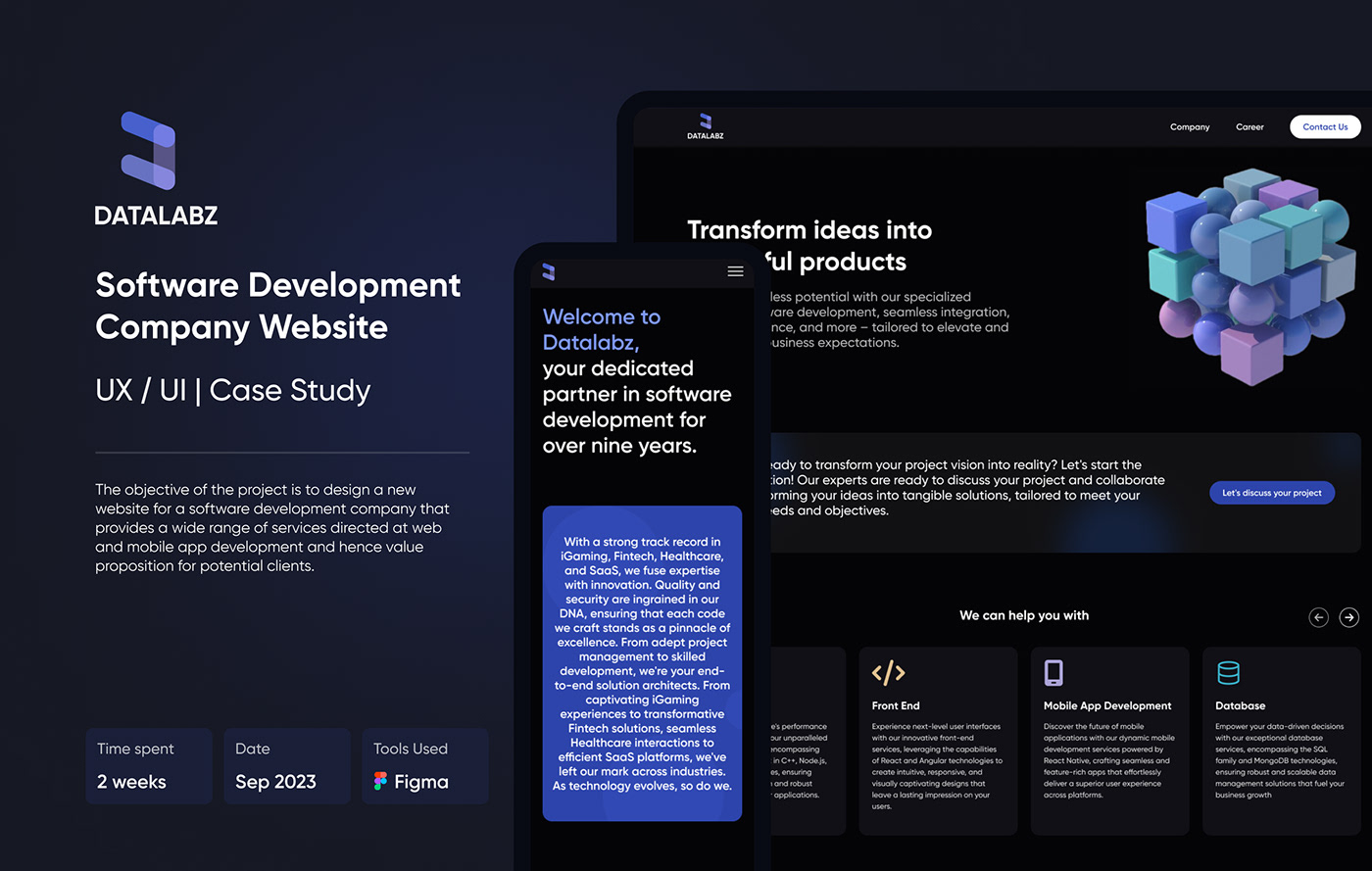 Software Development Company Website UI/UX on Behance