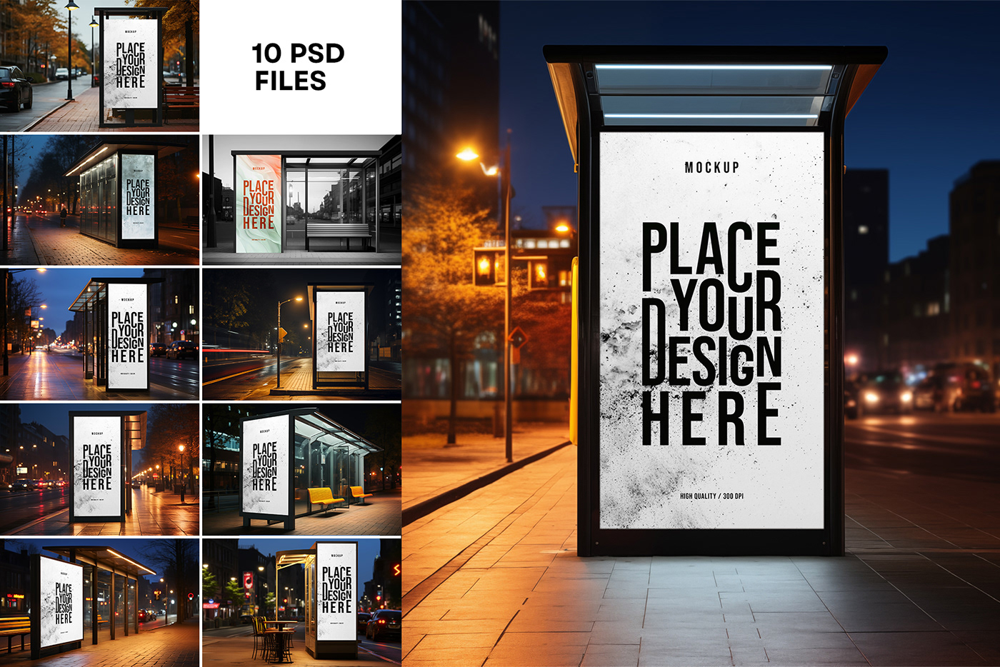 Bus Stop Poster Mockup Generated with AI :: Behance