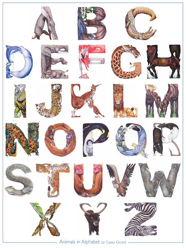 Animals in Alphabet Poster :: Behance