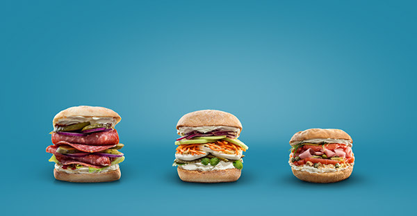 Sandwiches deconstructed on Behance