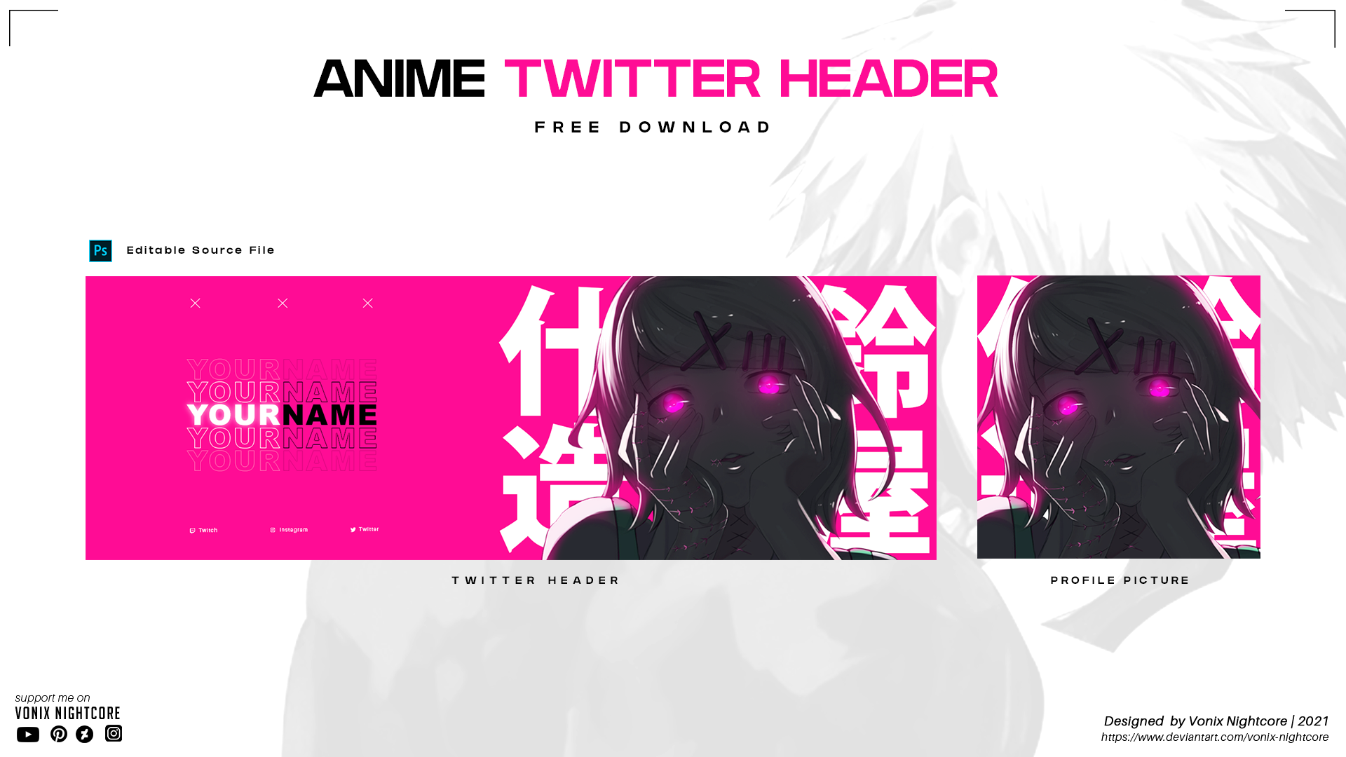 Page 2  Free and customizable anime templates