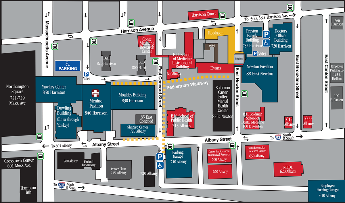 Boston Medical Center Campus Map - United States Map