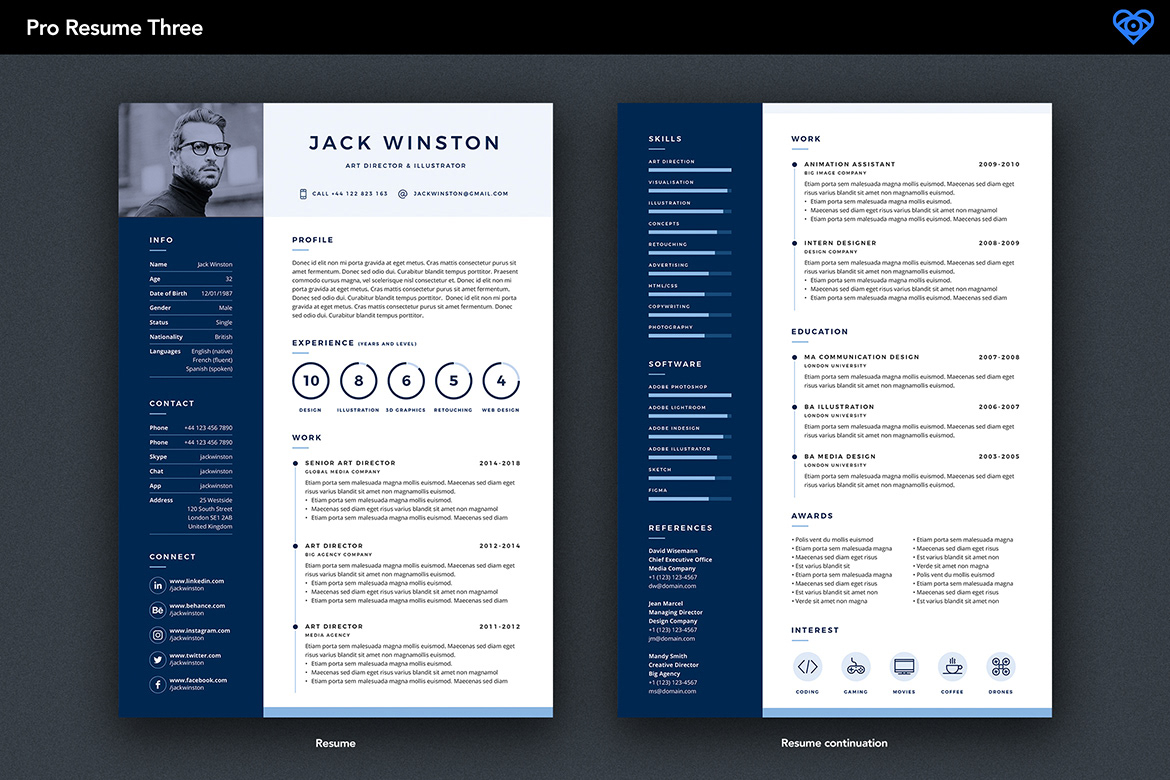 PRO Resume 3 on Behance