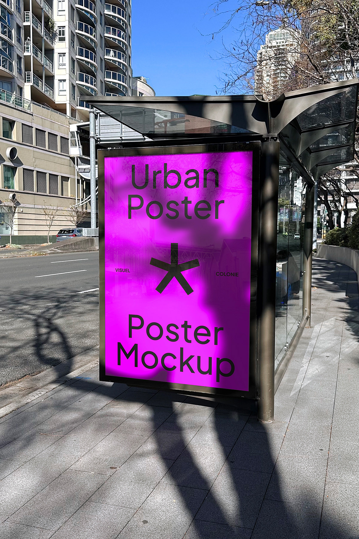 Bus Stop Poster Mockup :: Behance