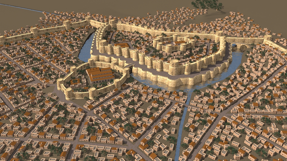 3D model of ancient capital city of Armenia - Dvin on Behance