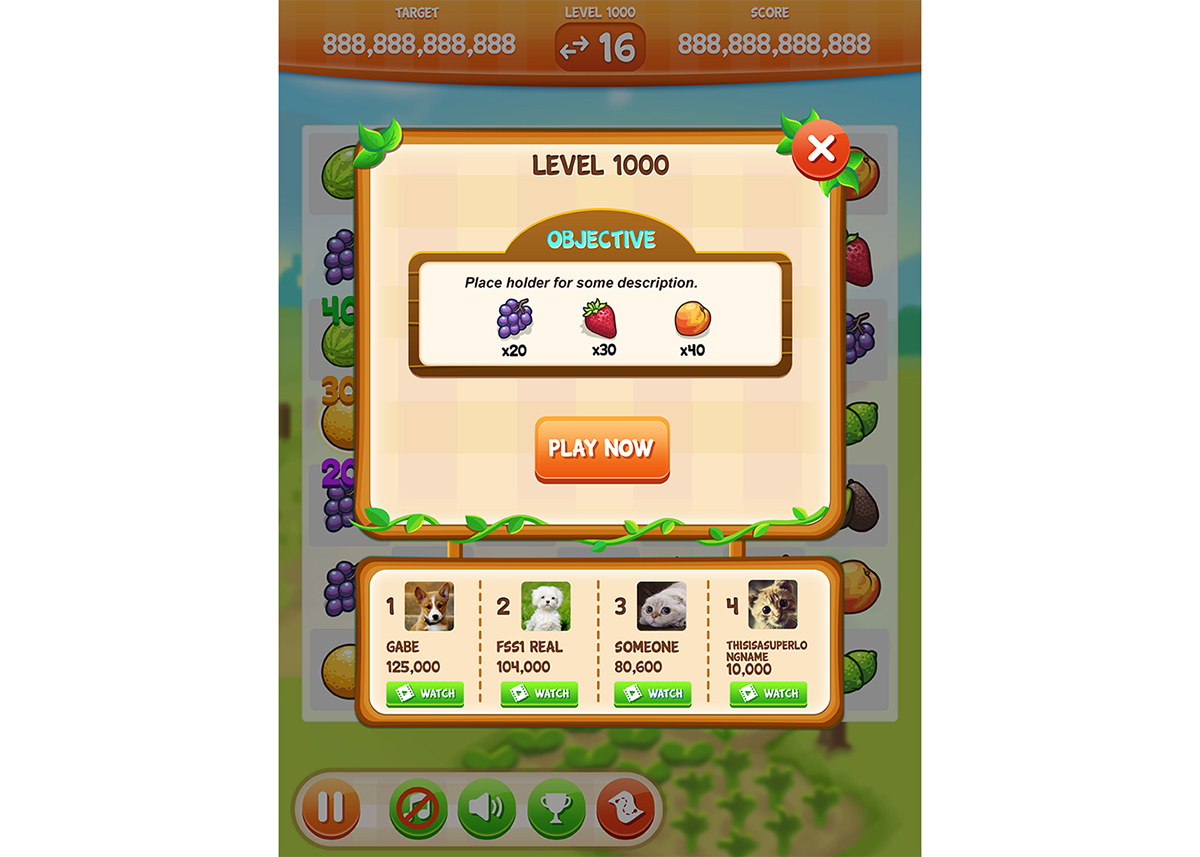 Game UI - Super Harvest Frenzy on Behance