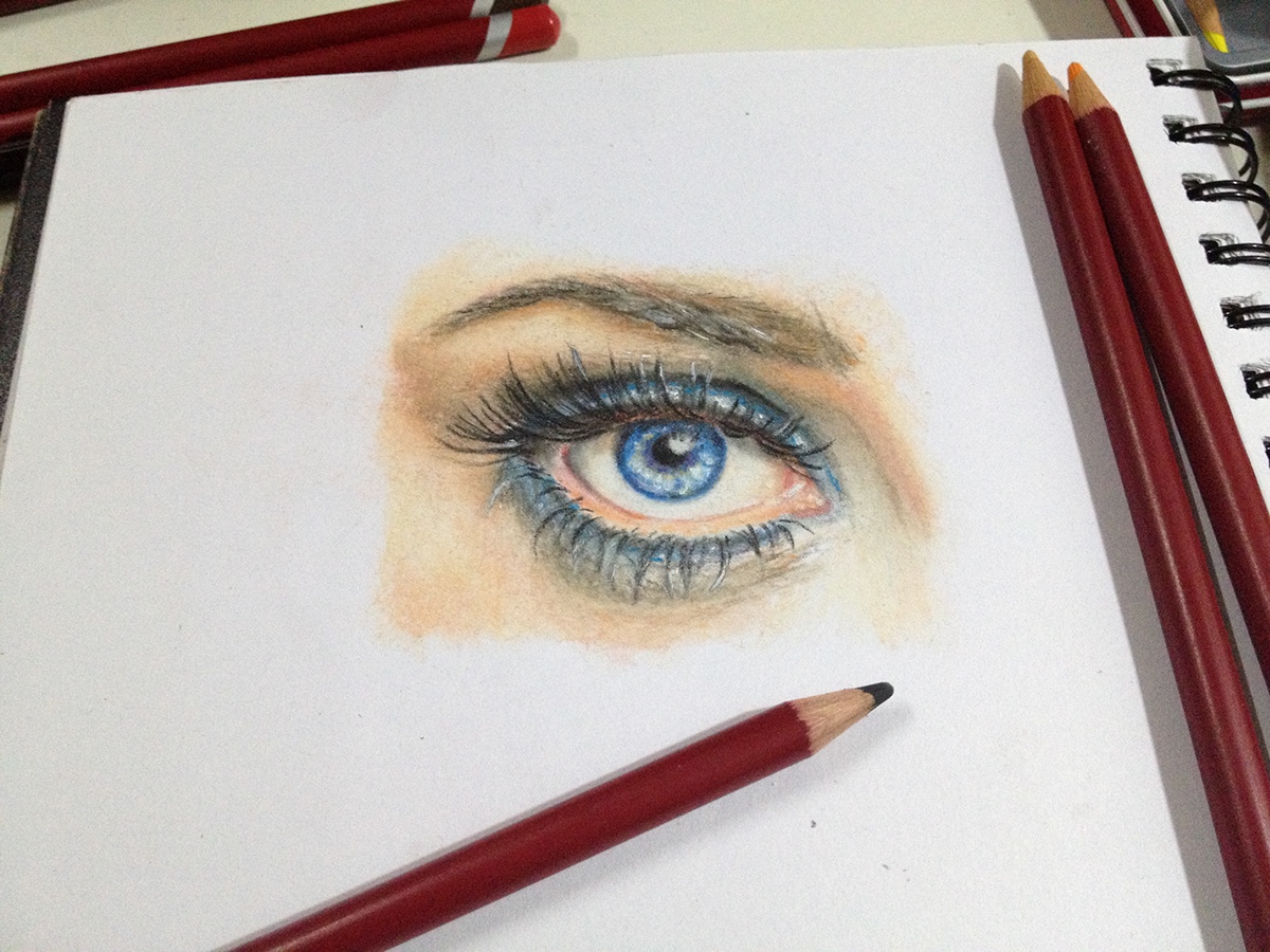 Facial features with soft pastels and pastel pencils on Behance