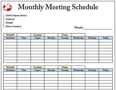 MEETING SCHEDULE Scheduler Projects :: Photos, videos, logos ...