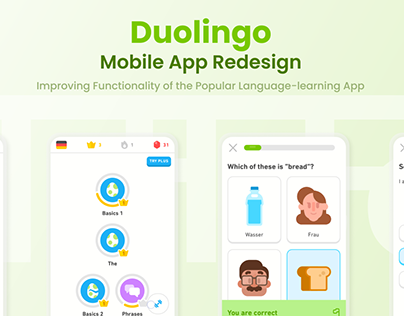 App Redesign - Duolingo | Behance