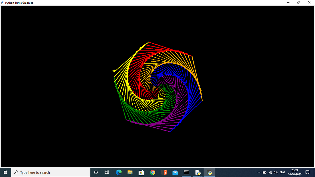 Colorful Spiral Web Using Turtle Python | by Pravallika Devireddy ...