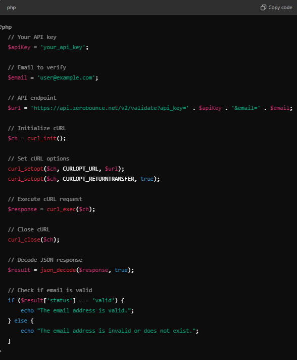 Implementing Email Verification API in PHP: A Step-by-Step Guide | by ...