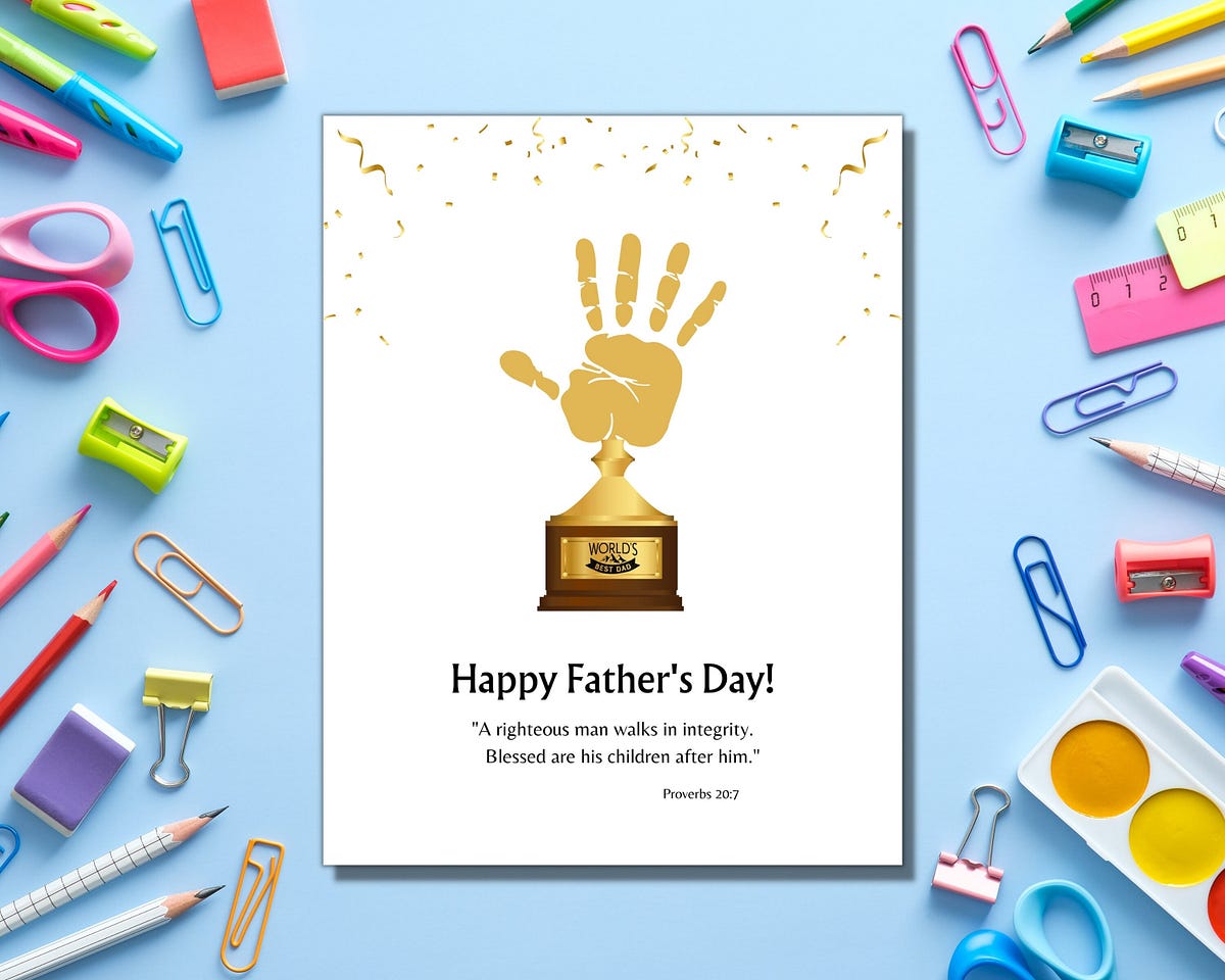 Free Faith-Based Father’s Day Handprint Keepsake, Printable Handprint ...