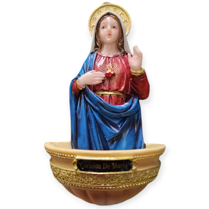 Sacred Heart of Mary Wall Plaque (For Holy Water)