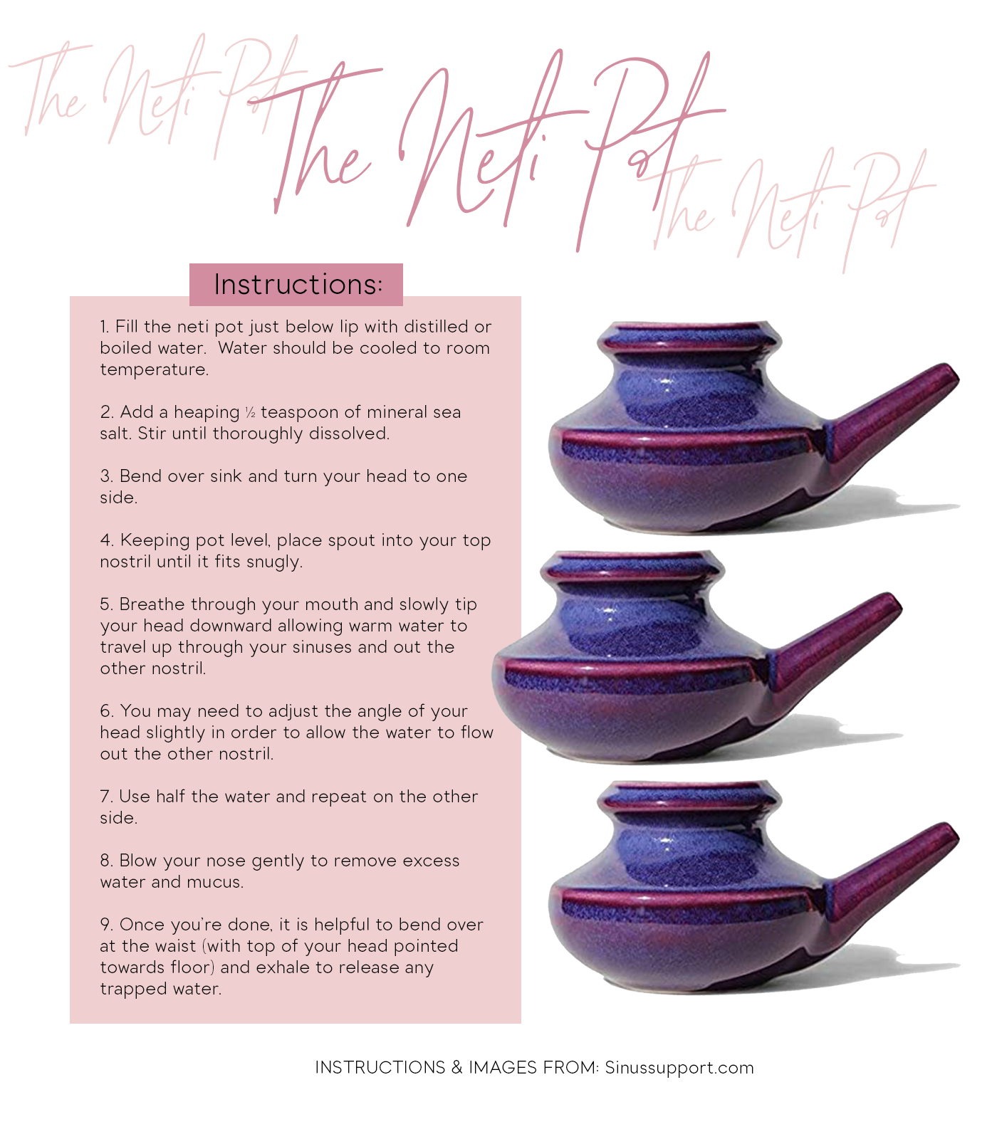 Neti Pot Instructions