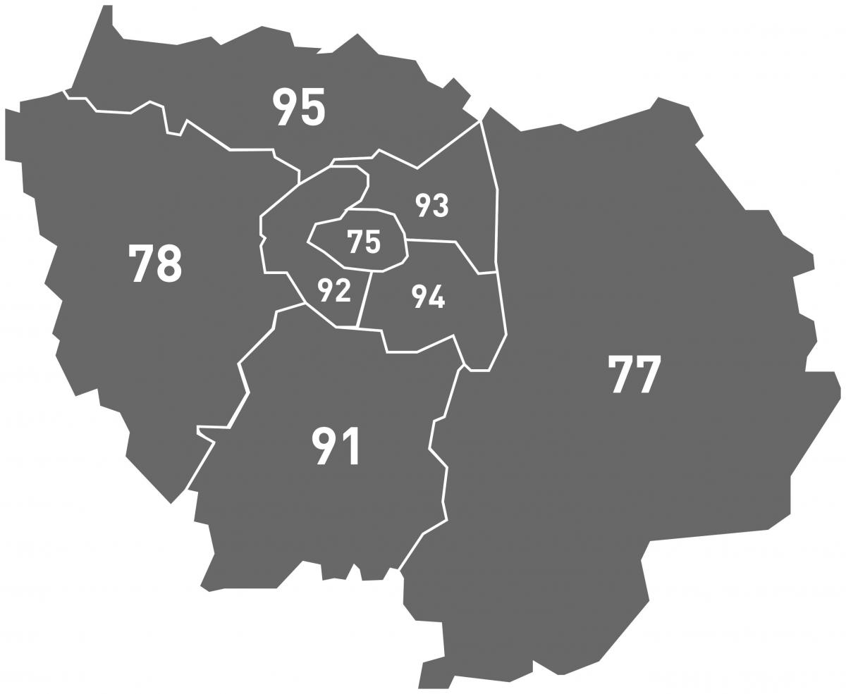 Карта на предградие на Париз