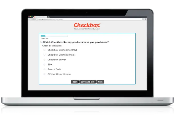 Checkbox online survey tool