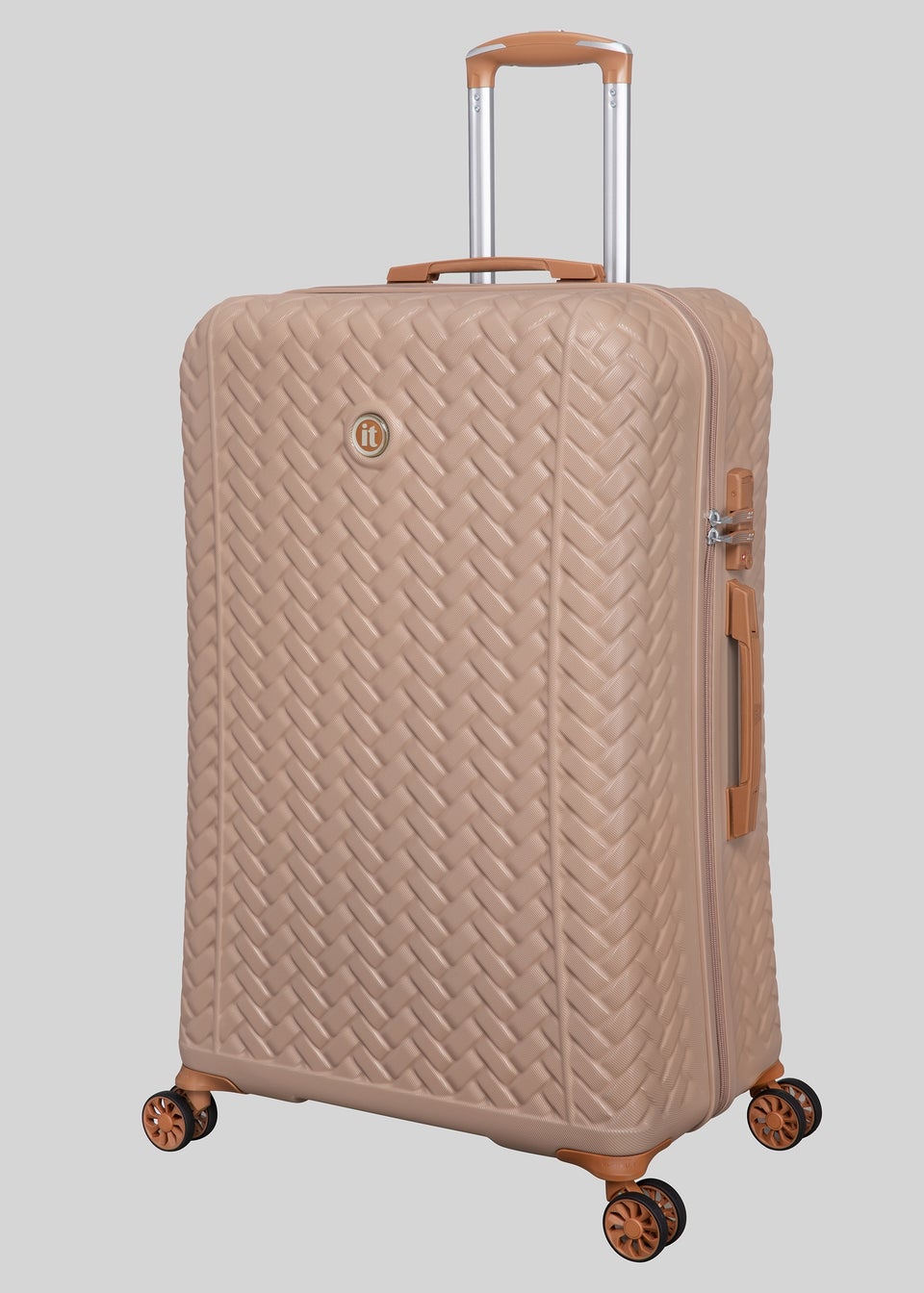 IT Luggage Brown Hardshell Suitcase