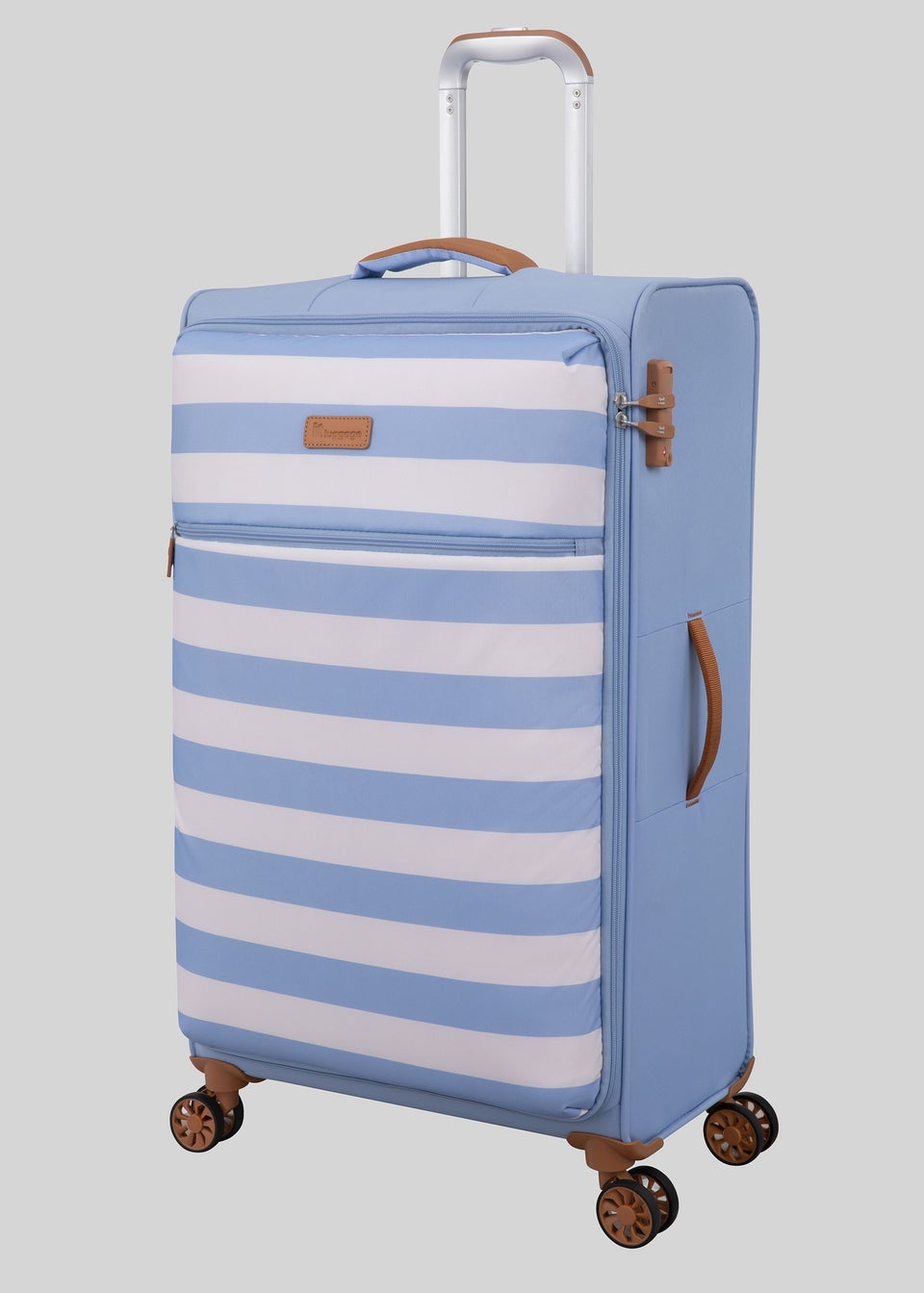 IT Luggage Blue Stripe Soft Suitcase