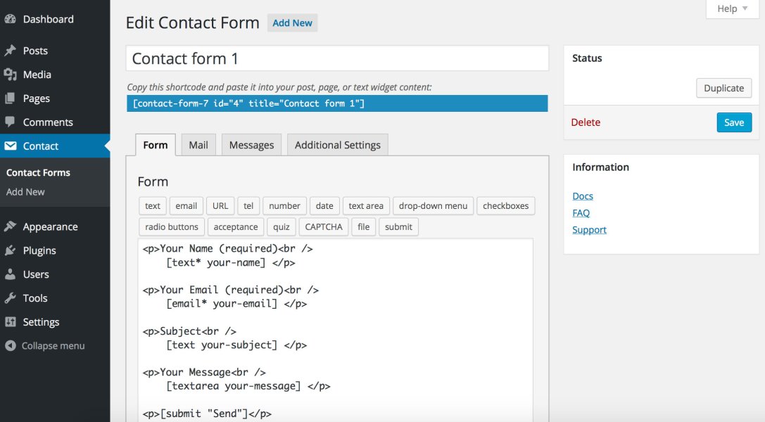 W8 Contact Form - WordPress Contact Form Plugin