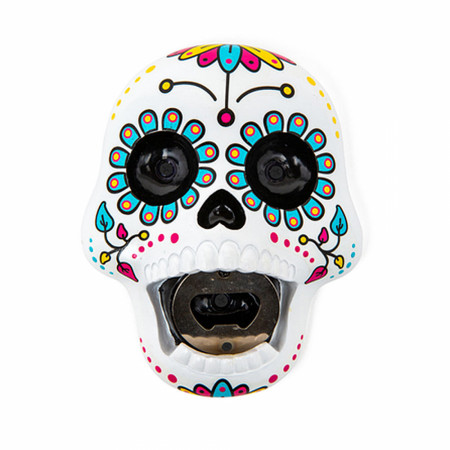 Sugar Skull Wall-Mounted Bottle Opener