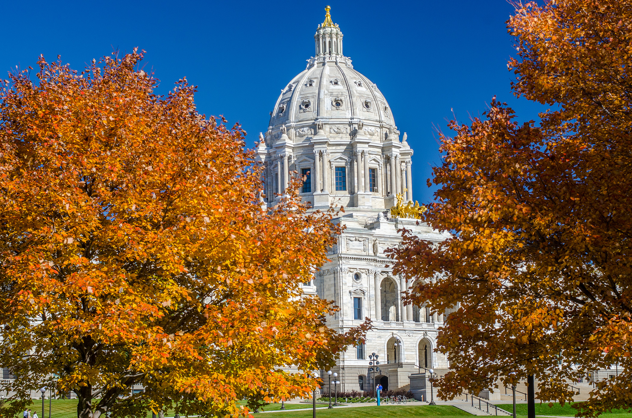 Minnesota State Capitol in autumn