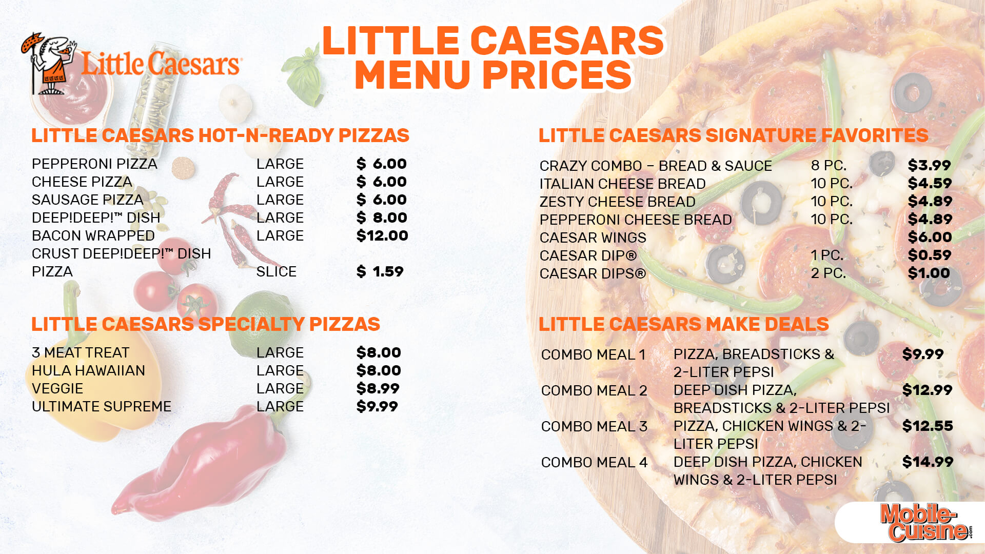 Updated Little Caesars Menu Prices + HotNREADY Items (2023)