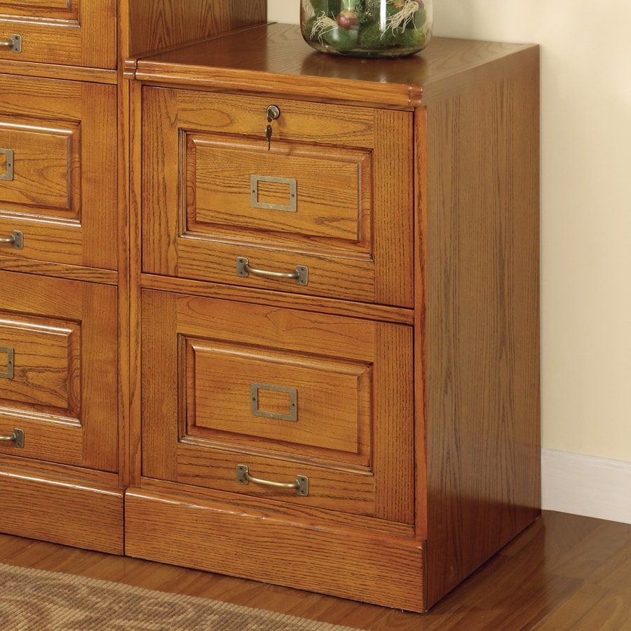 2 Drawer Oak Filing Cabinet