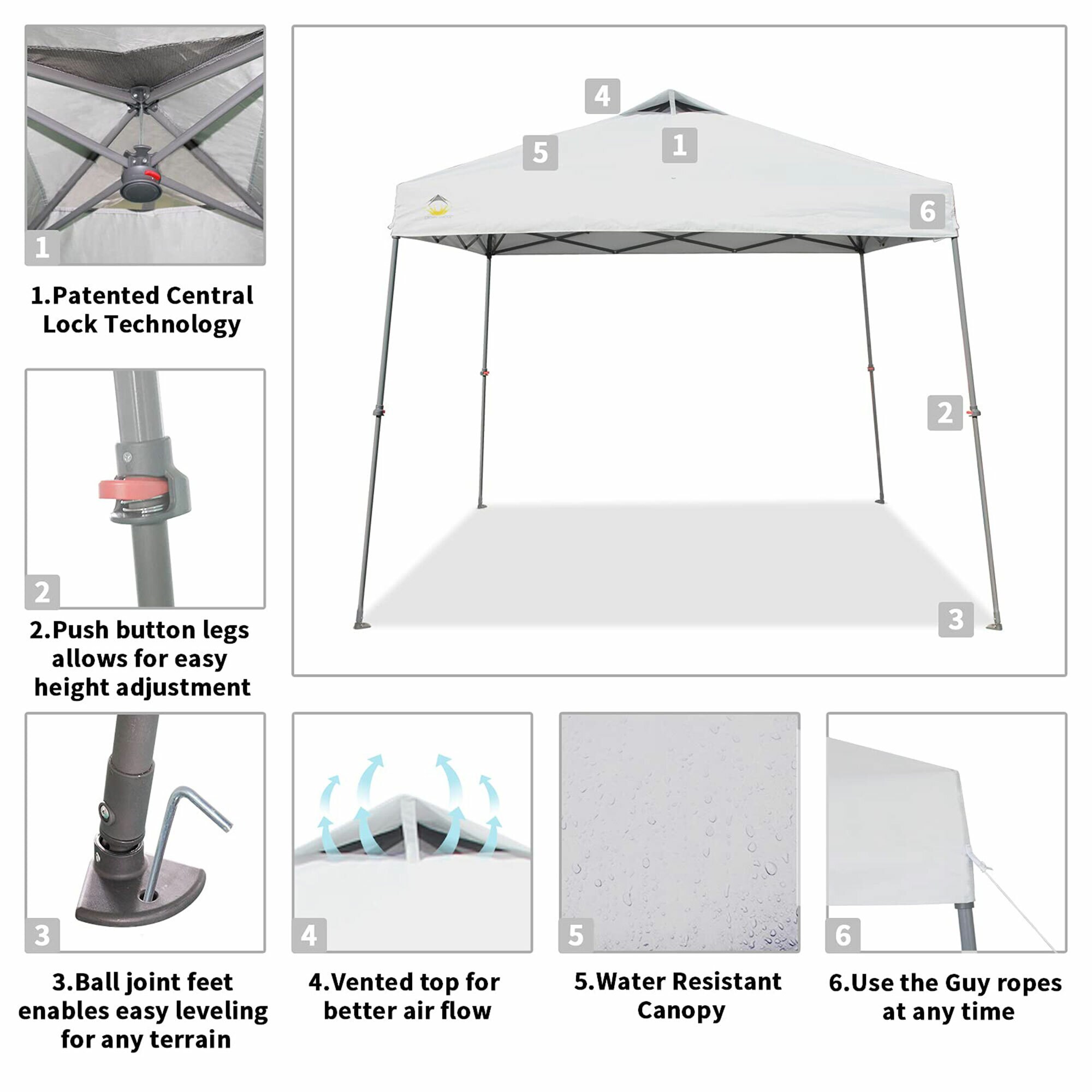 Crown Shades 11-ft x 11-ft Square White Pop-up Canopy in the Canopies ...