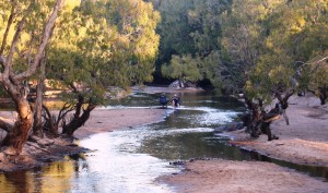 Relaxing after a hard day on the road in the Archer River