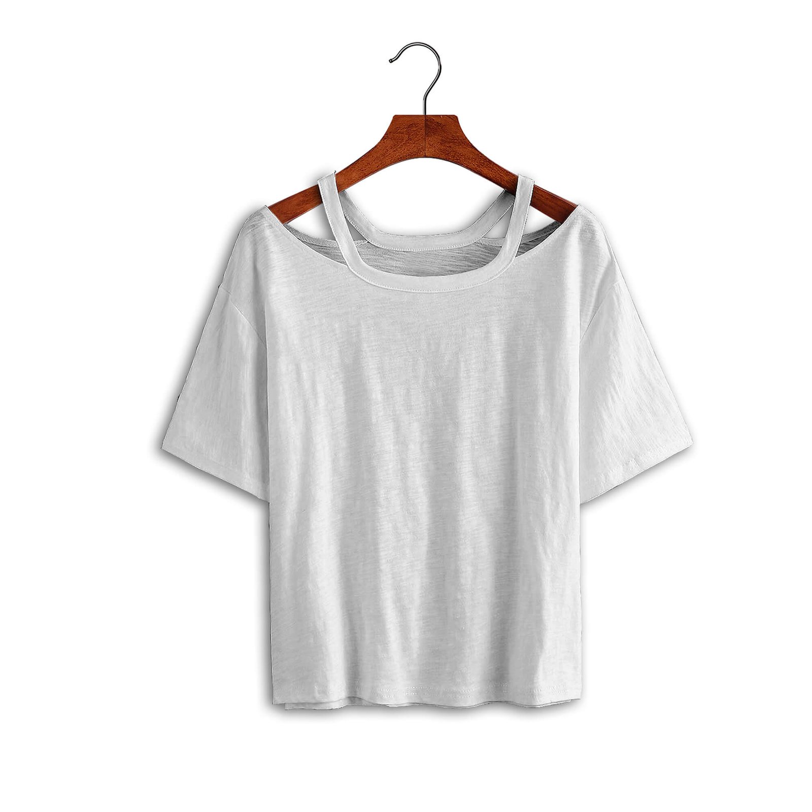 Blank Free Trendy Crop Top Mockup PSD Template