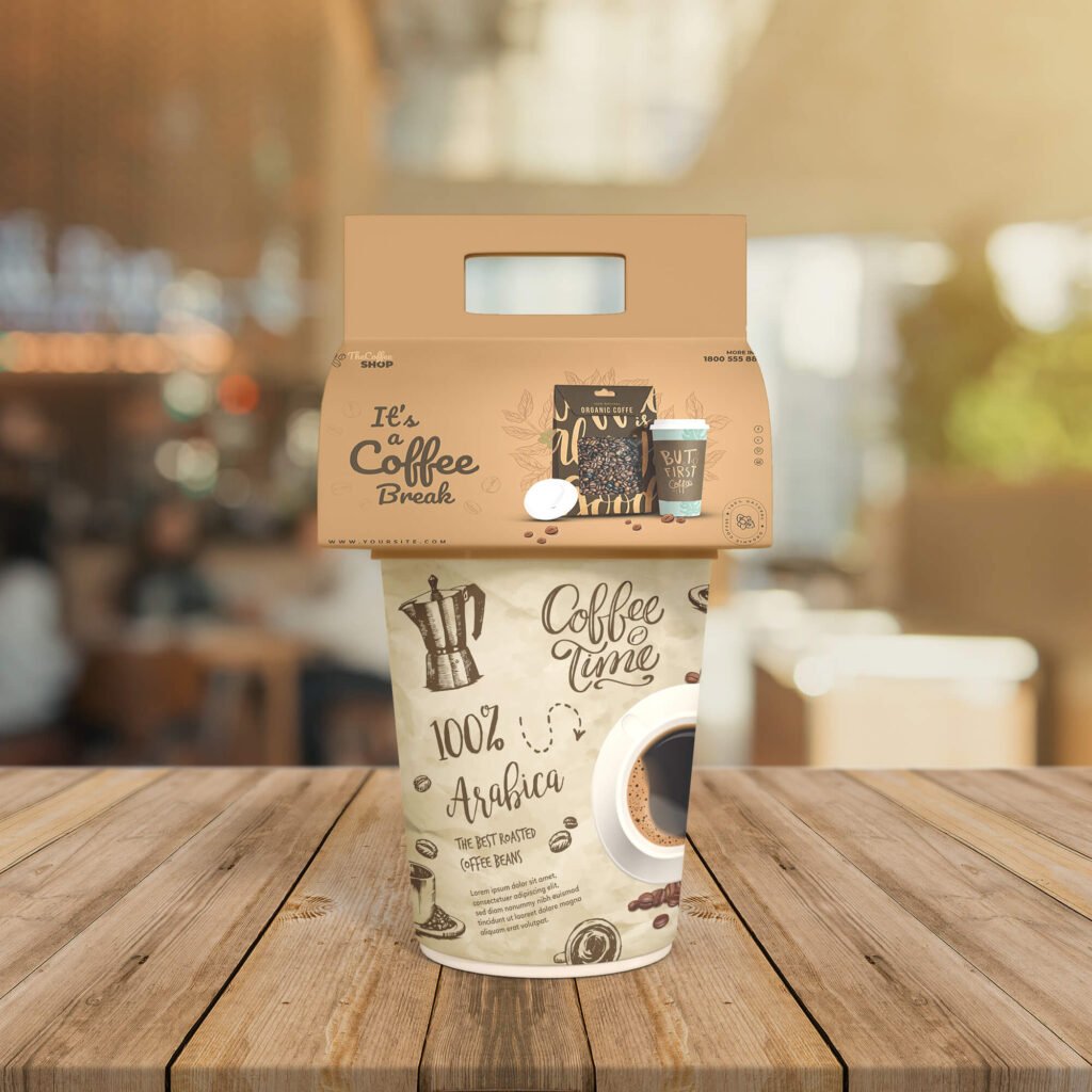 Free Cup Holder Mockup PSD Template