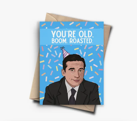 Boom. Roasted. Michael Scott Card – Modern Legend, LLC.