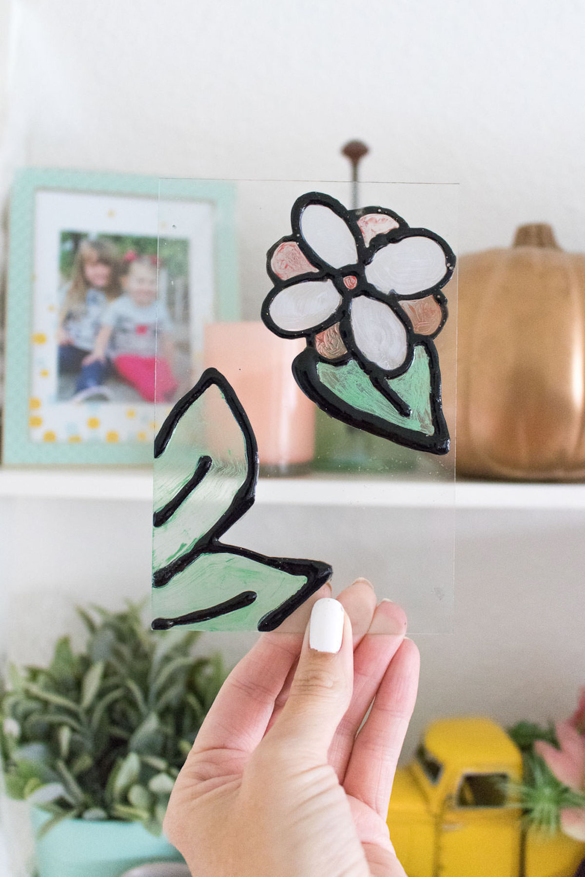 DIY faux stained glass