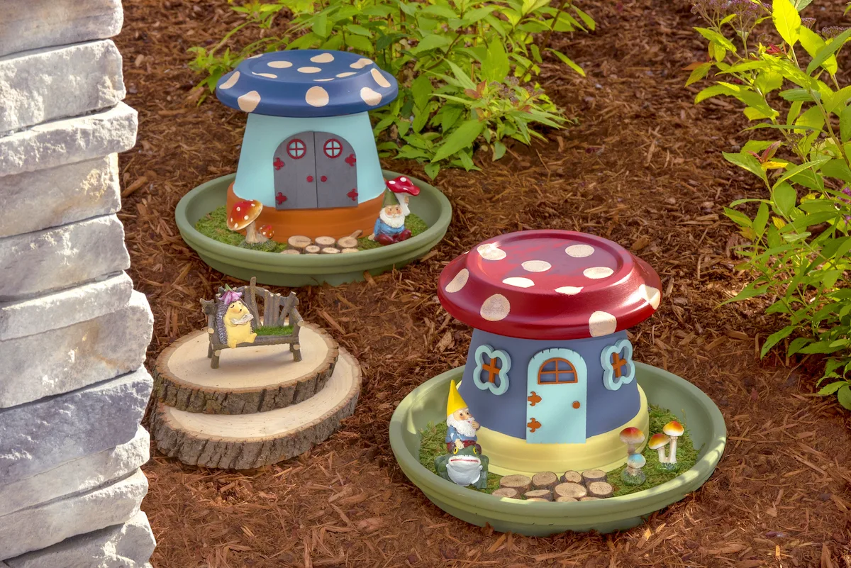 DIY fairy house in a fairy garden