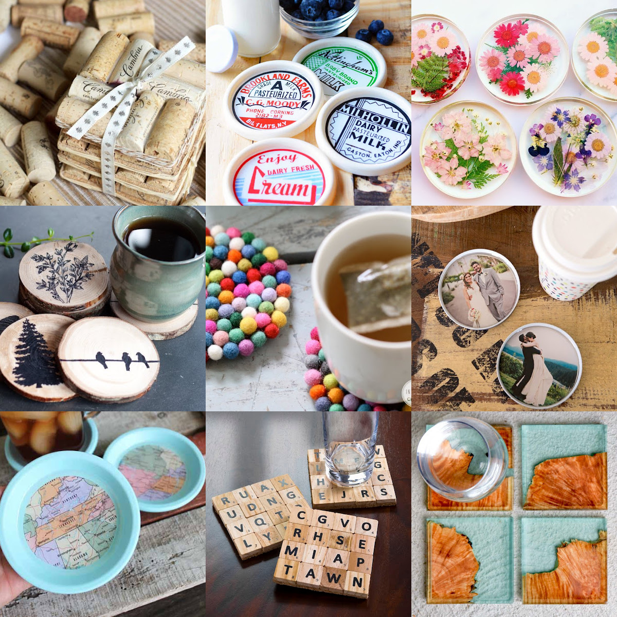 DIY Coasters collage