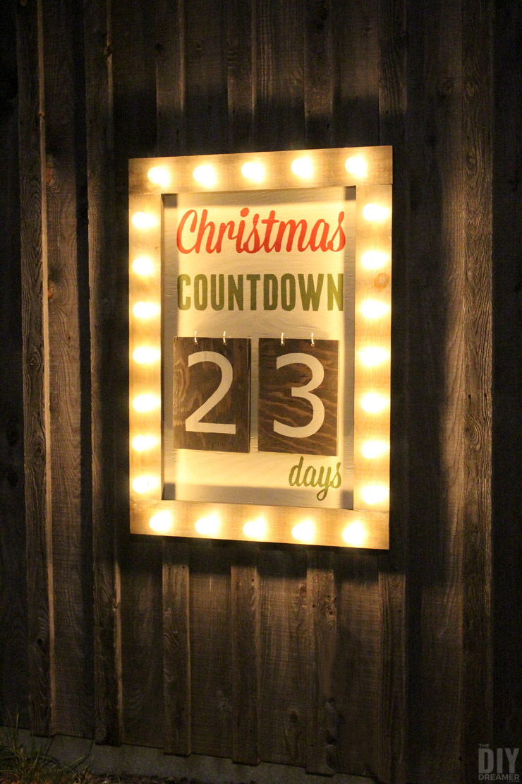 Outdoor Christmas Countdown Marquee Sign