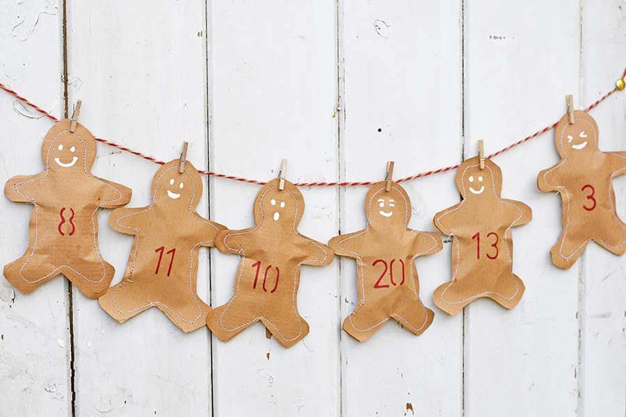 Homemade Advent Calendar From Kraft Paper