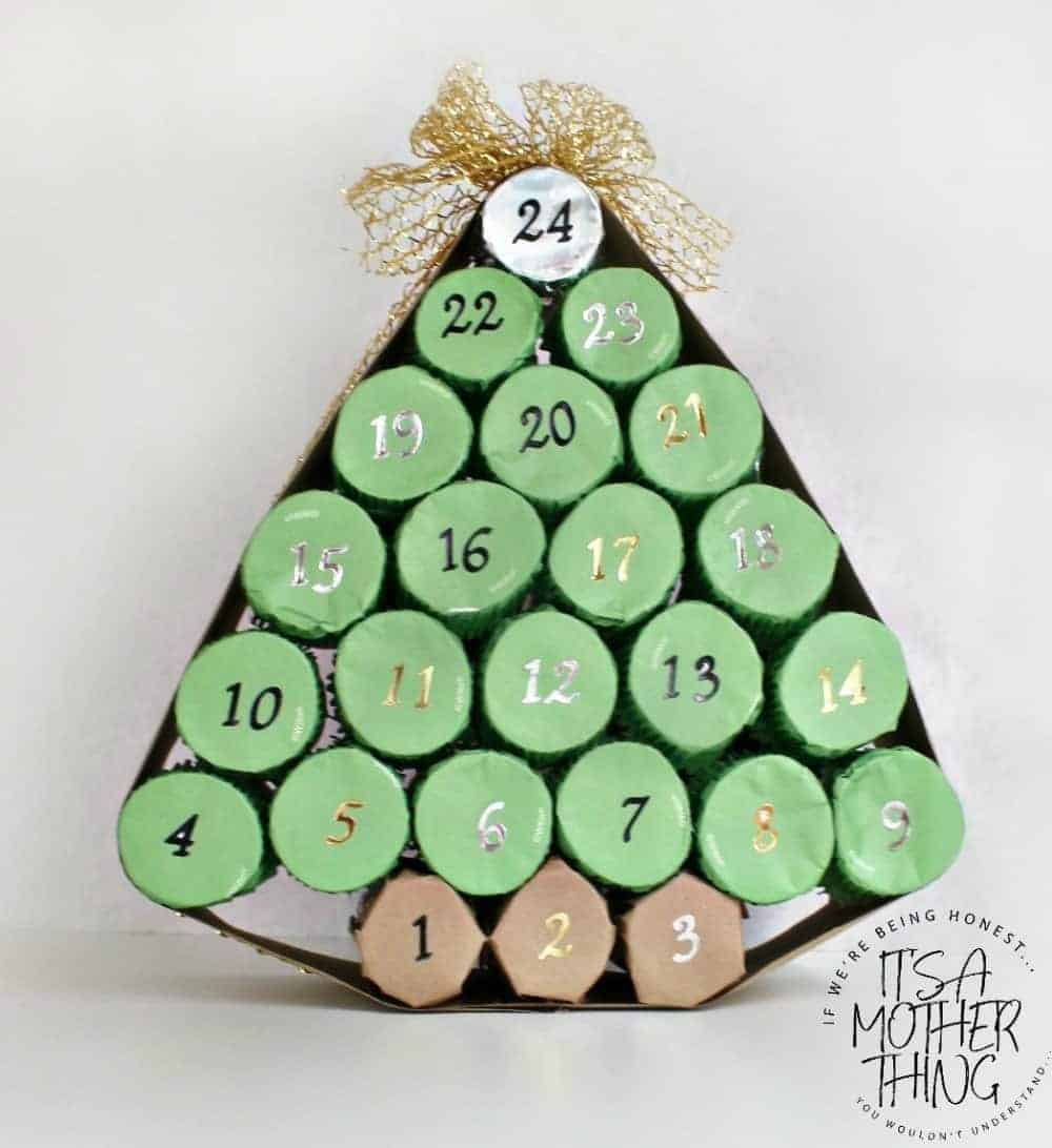 Toilet paper roll advent calendar